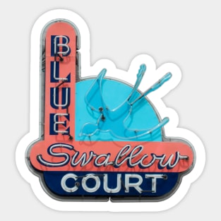Blue Swallow Court Motel Sticker